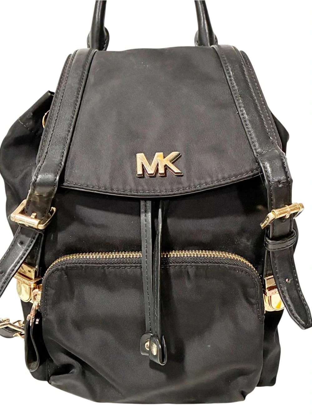 Michael Kors Nylon Beacon Back Pack Black Purse Handbag